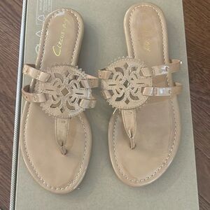 Nude sandals size 6.5